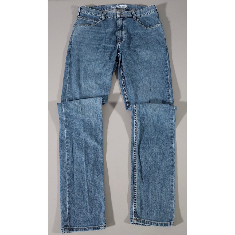 Carhartt Jeans Mens 34x36 Blue Rugged Flex Relaxed Fit Tapered BD4960-M